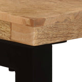 NNEVL Console Table 120x35x76 cm Solid Wood Mango and Steel