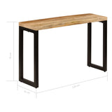 NNEVL Console Table 120x35x76 cm Solid Wood Mango and Steel