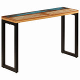 NNEVL Console Table 120x35x76 cm Solid Wood Reclaimed and Steel