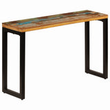 NNEVL Console Table 120x35x76 cm Solid Wood Reclaimed and Steel