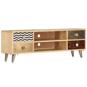 NNEVL TV Cabinet 120x30x40 cm Solid Mango Wood