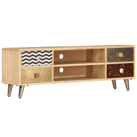 NNEVL TV Cabinet 120x30x40 cm Solid Mango Wood