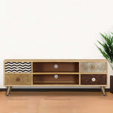 NNEVL TV Cabinet 120x30x40 cm Solid Mango Wood