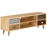 NNEVL TV Cabinet 120x30x40 cm Solid Mango Wood