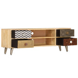 NNEVL TV Cabinet 120x30x40 cm Solid Mango Wood