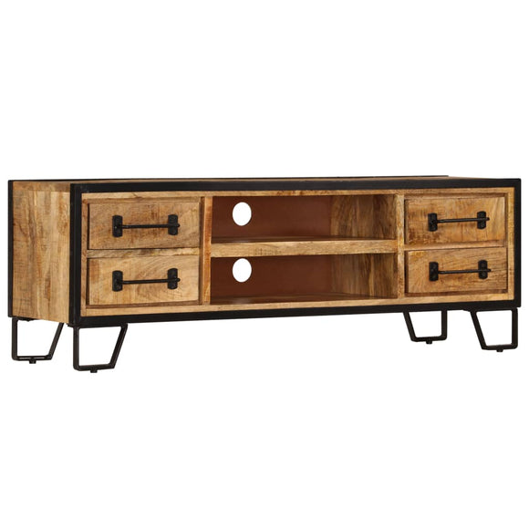 NNEVL TV Cabinet with Drawers 120x30x40 cm Solid Mango Wood