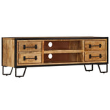 NNEVL TV Cabinet with Drawers 120x30x40 cm Solid Mango Wood
