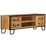 NNEVL TV Cabinet with Drawers 120x30x40 cm Solid Mango Wood