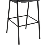 NNEVL Bar Chairs 2 pcs Black Solid Plywood Steel