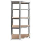 NNEVL Storage Shelf Silver 90x90x180 cm Steel and MDF