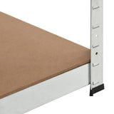 NNEVL Storage Shelf Silver 90x90x180 cm Steel and MDF