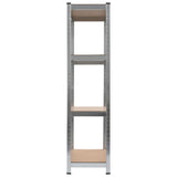 NNEVL Storage Shelves 2 pcs Silver 80x40x160 cm Steel and MDF