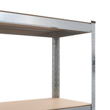 NNEVL Storage Shelves 2 pcs Silver 80x40x160 cm Steel and MDF