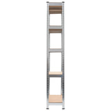 NNEVL Storage Shelves 2 pcs Silver 90x30x180 cm Steel and MDF