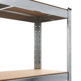 NNEVL Storage Shelves 2 pcs Silver 90x30x180 cm Steel and MDF
