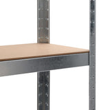 NNEVL Storage Shelves 2 pcs Silver 90x30x180 cm Steel and MDF