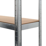NNEVL Storage Shelves 2 pcs Silver 90x30x180 cm Steel and MDF