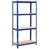 NNEVL Storage Shelf Blue 80x40x160 cm Steel and MDF