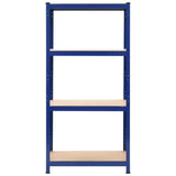 NNEVL Storage Shelf Blue 80x40x160 cm Steel and MDF