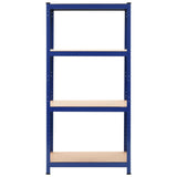 NNEVL Storage Shelves 2 pcs Blue 80x40x160 cm Steel and MDF