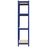 NNEVL Storage Shelves 2 pcs Blue 80x40x160 cm Steel and MDF