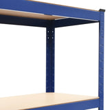 NNEVL Storage Shelves 2 pcs Blue 80x40x160 cm Steel and MDF