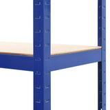 NNEVL Storage Shelves 2 pcs Blue 80x40x160 cm Steel and MDF