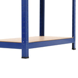 NNEVL Storage Shelves 2 pcs Blue 80x40x160 cm Steel and MDF