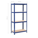 NNEVL Storage Shelves 2 pcs Blue 80x40x160 cm Steel and MDF