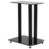 NNEVL Aluminum Speaker Stands 2 pcs Black Safety Glass