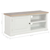 NNEVL TV Cabinet White 90x30x40 cm Wood