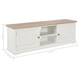 NNEVL TV Cabinet White 120x30x40 cm Wood
