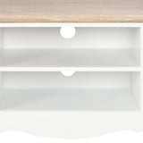 NNEVL TV Cabinet White 120x30x40 cm Wood