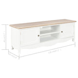 NNEVL TV Cabinet White 120x30x40 cm Wood