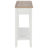 NNEVL Console Table White 110x35x80 cm Wood