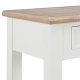 NNEVL Console Table White 110x35x80 cm Wood