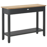 NNEVL Console Table Black 110x35x80 cm Wood