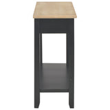 NNEVL Console Table Black 110x35x80 cm Wood