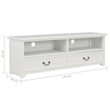 NNEVL TV Cabinet White 120x30x40 cm Wood