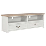 NNEVL TV Cabinet White 120x30x40 cm Wood
