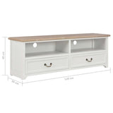 NNEVL TV Cabinet White 120x30x40 cm Wood
