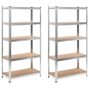NNEVL Storage Shelves 2 pcs 90x40x180 cm MDF