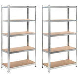 NNEVL Storage Shelves 2 pcs 90x40x180 cm MDF