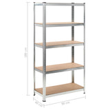 NNEVL Storage Shelves 2 pcs 90x40x180 cm MDF