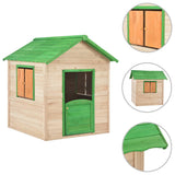 NNEVL Kids Play House Fir wood Green