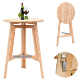 NNEVL Foldable Bar Table 78 cm Fir Wood