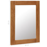 NNEVL Mirror 40x50 cm Solid Oak Wood