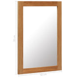 NNEVL Mirror 50x70 cm Solid Oak Wood