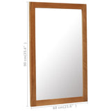 NNEVL Mirror 60x90 cm Solid Oak Wood