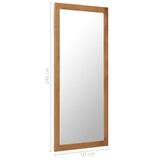 NNEVL Mirror 50x140 cm Solid Oak Wood